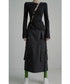 Asymmetric Cut-Out Hook Cardigan